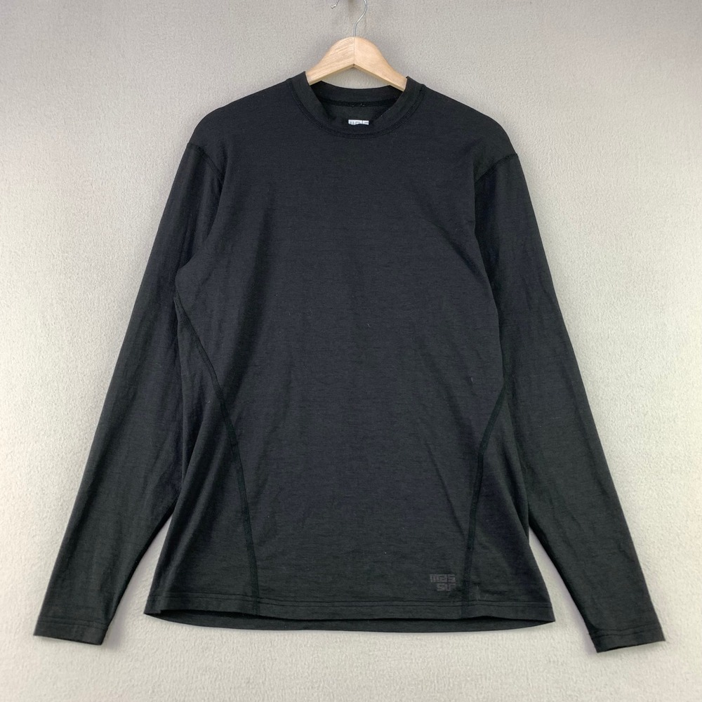 Massif Cool Knit Long Sleeve T-Shirt Mens Medium Black Flame Resistant Nomex USA